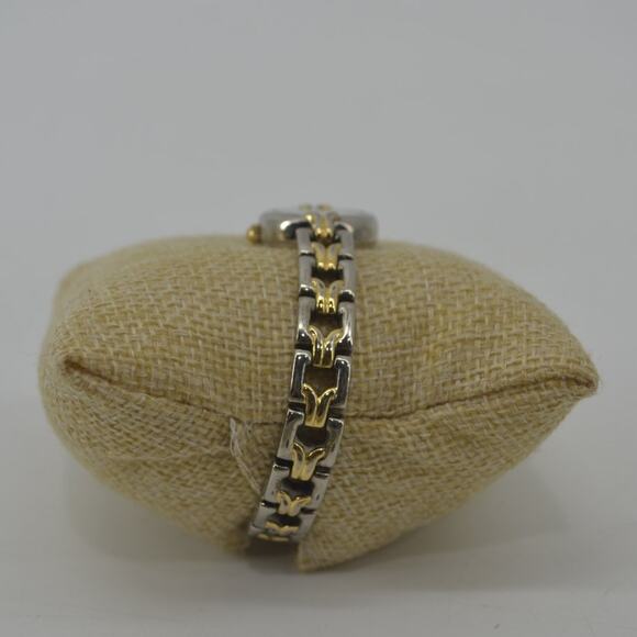 Vtg Anne Klein II Wristwatch Career White Bezel Two Tone OS - Picture 9 of 12